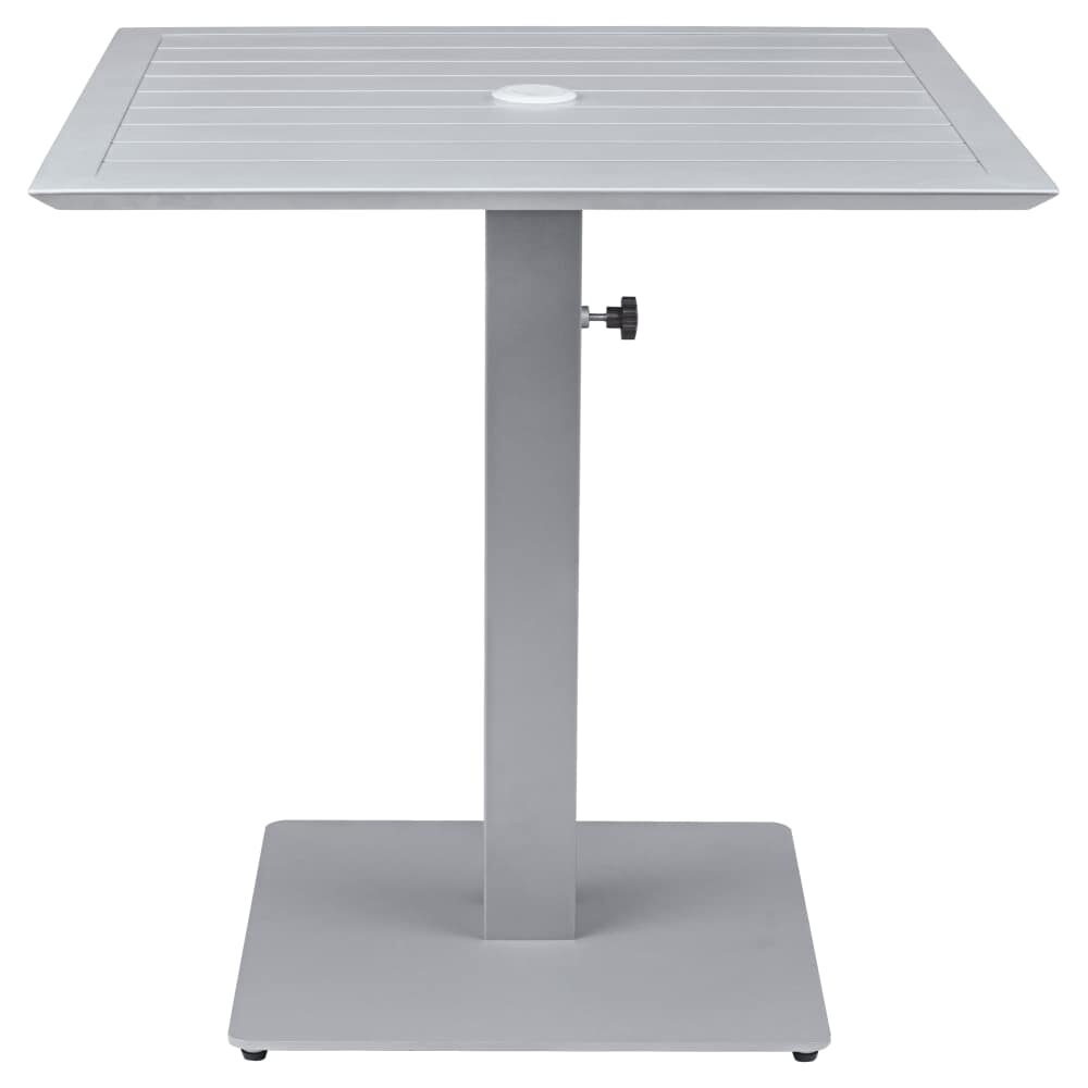 Ella Table Set in Titanium Gray with Umbrella Base