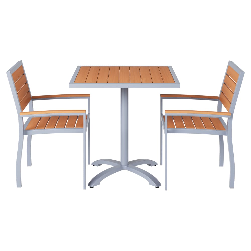 Aluminum dining chair set