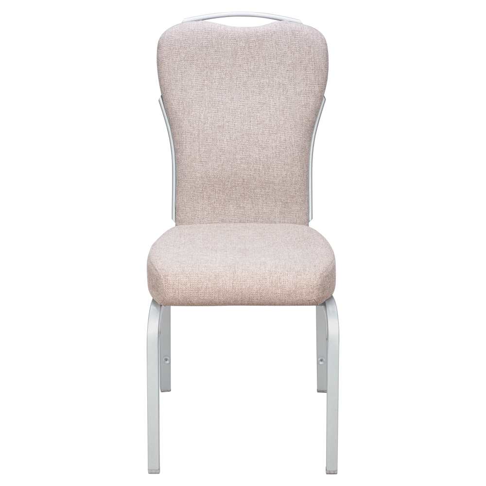 Cross back aluminum dining chair