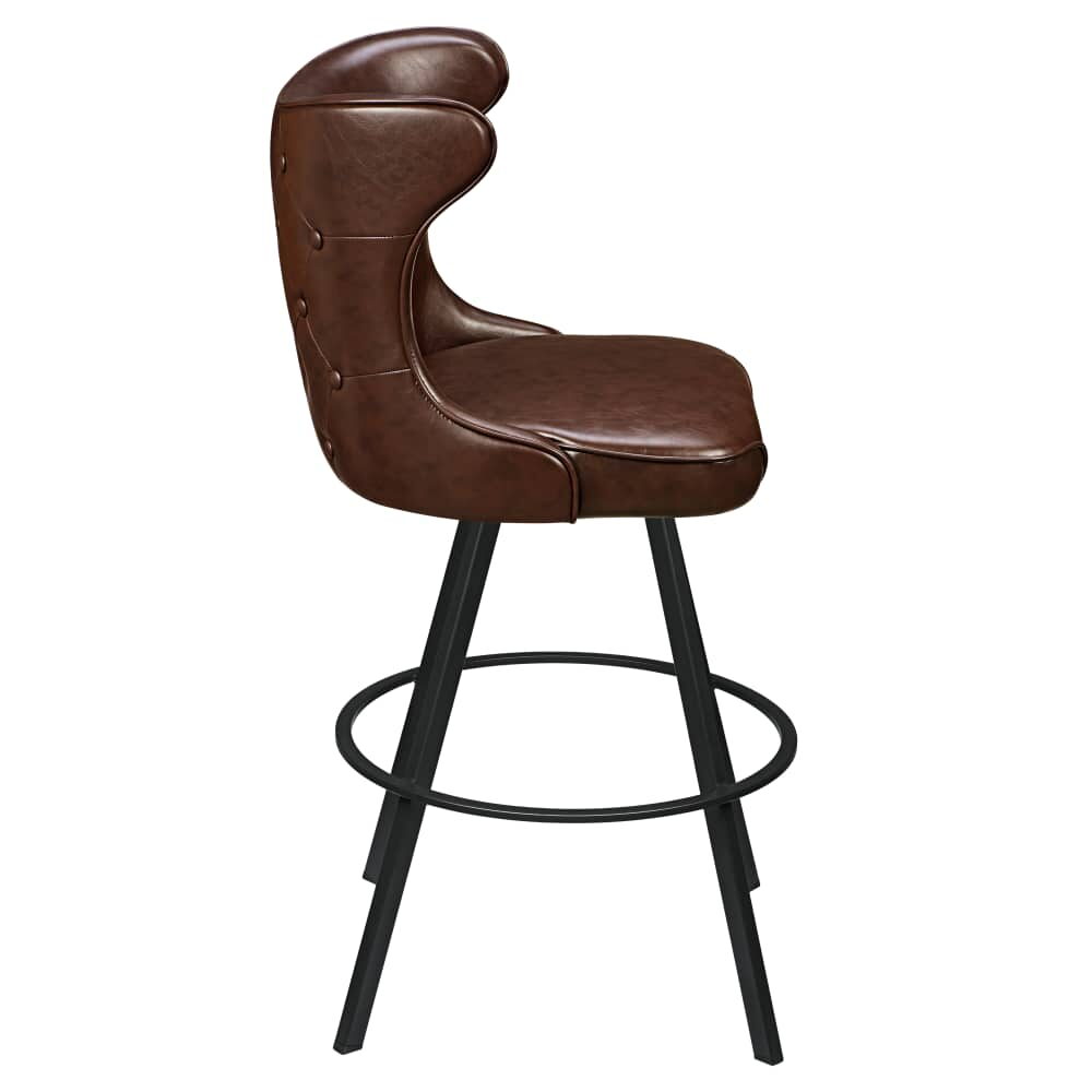 Darlo Bucket Swivel Bar Stool with Circular Frame