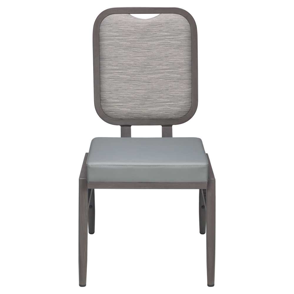 Cross back aluminum dining chair