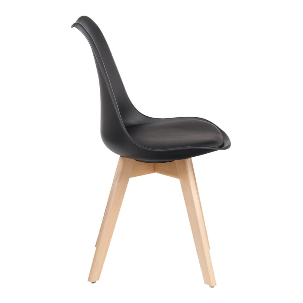 Nordic-Style Wood Chair in Black