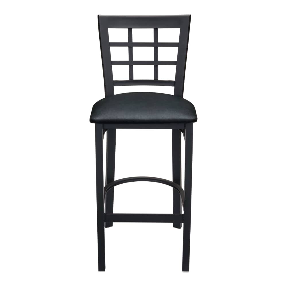 Window-Back Metal Bar Stool