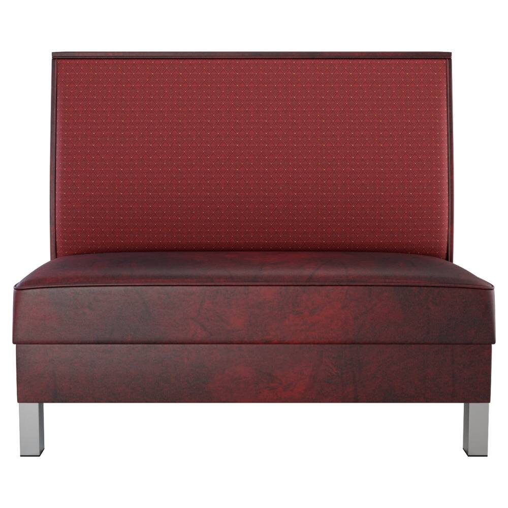 Plain-Back Booth with Metal Legs