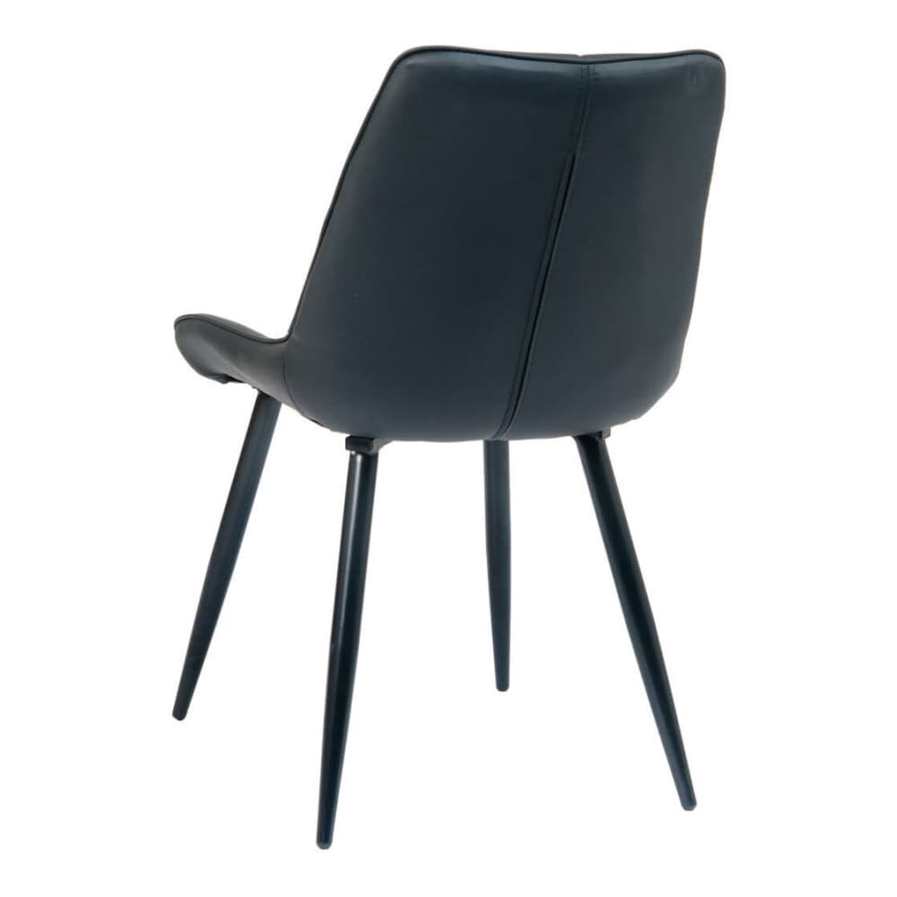 Upholstered metal dining chair