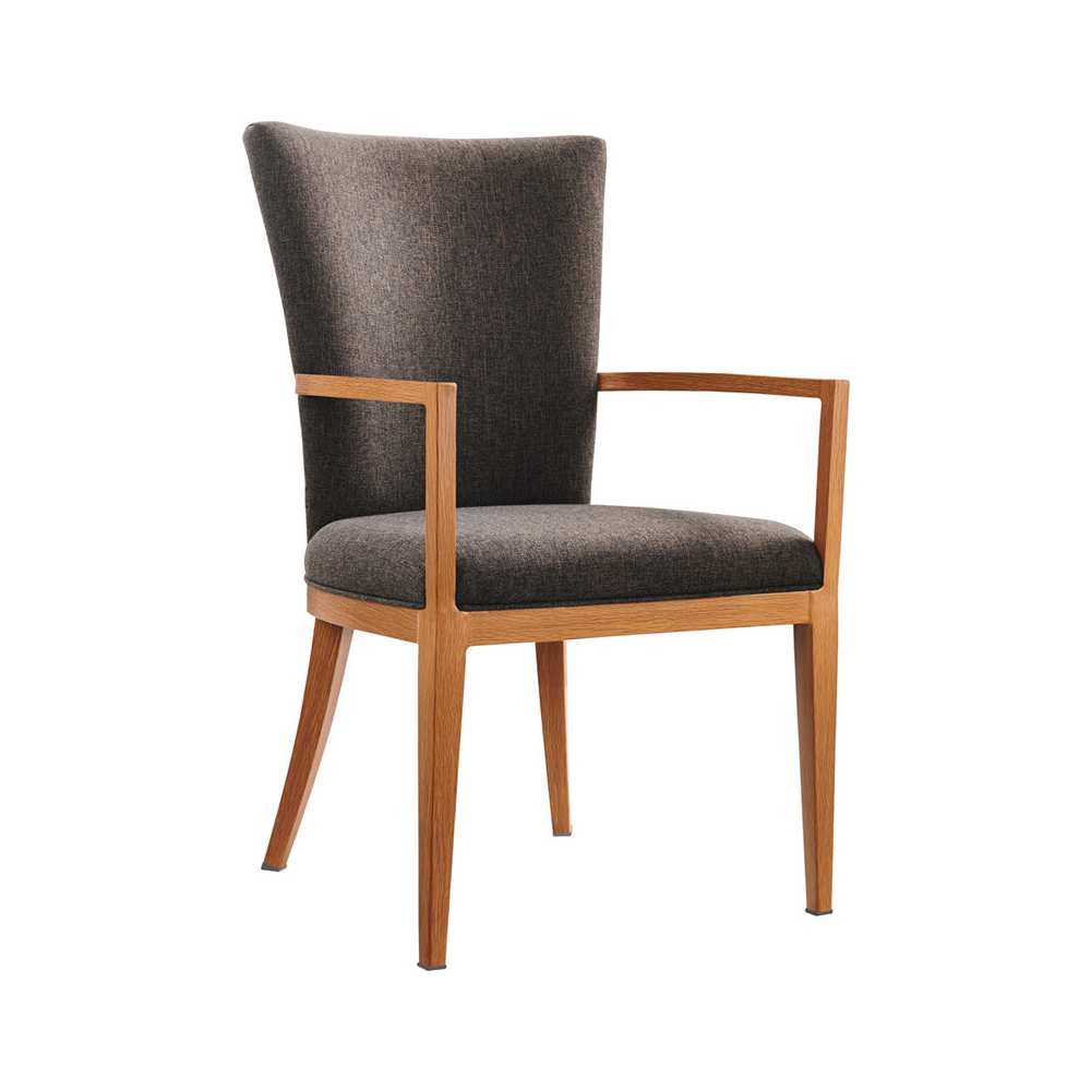 Upholstered aluminum dining chair