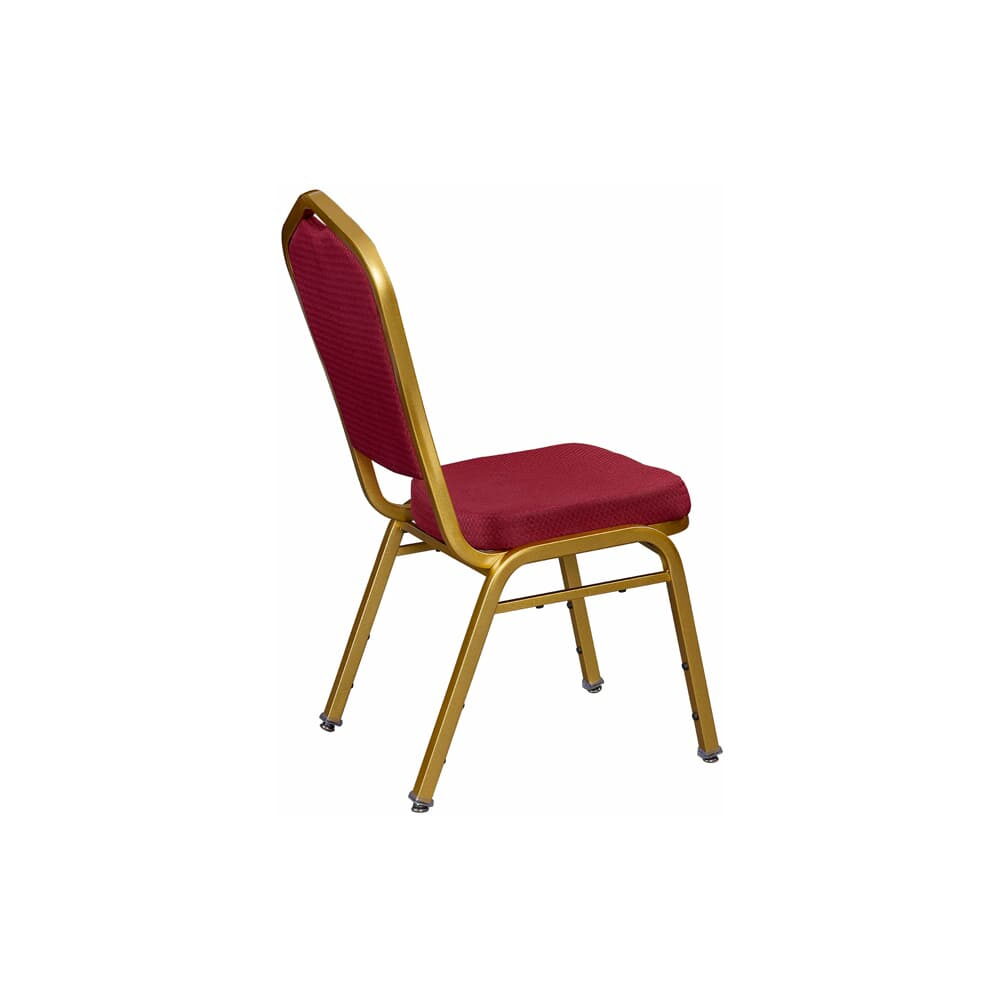 Metal Stack Chair, Sun Gold Frame with Red 2001 Fabric