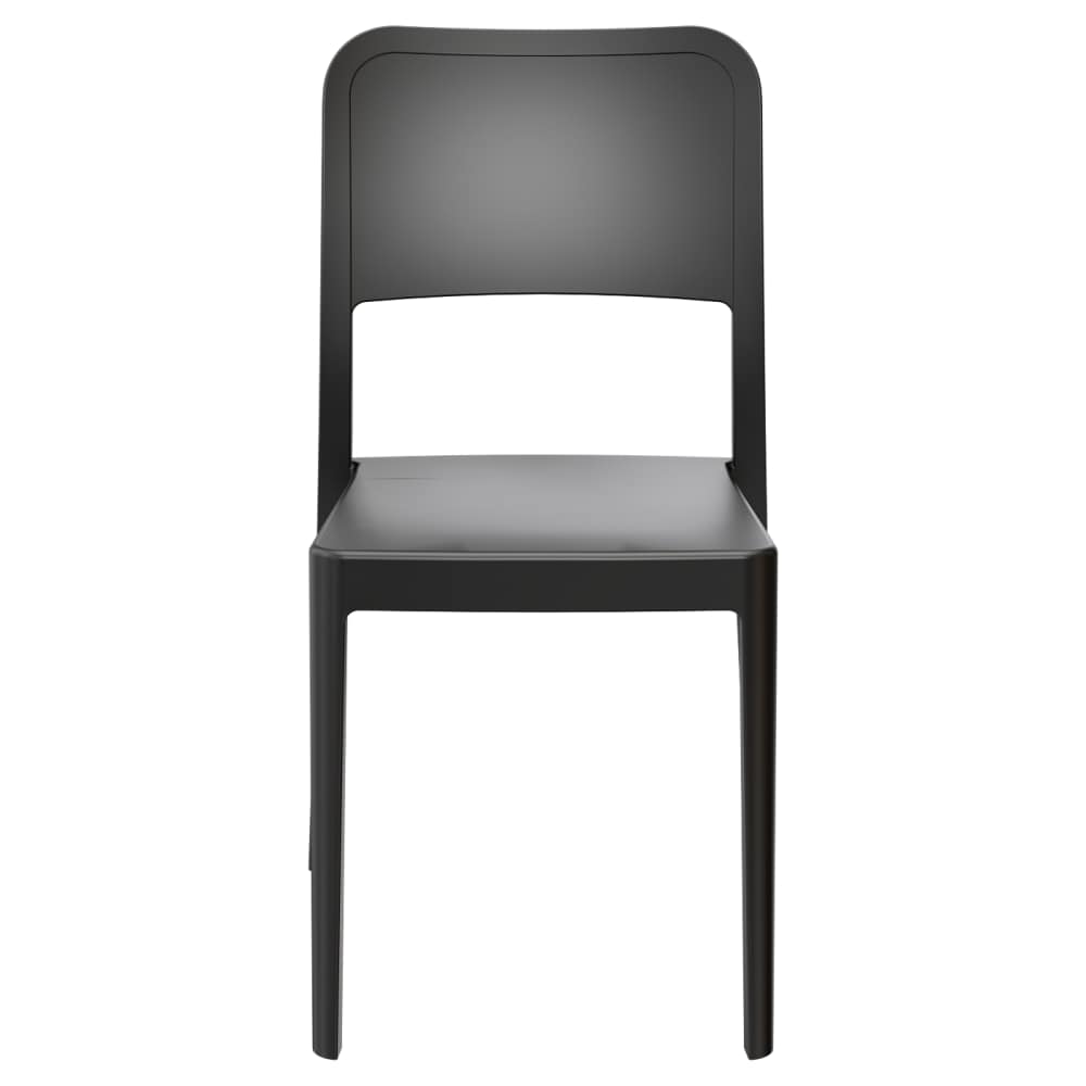 Dining chair: Parker solid-back outdoor resin