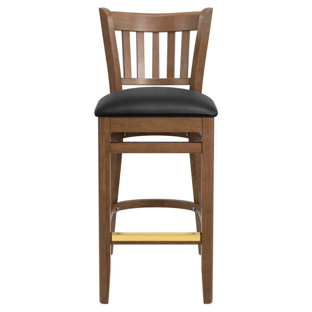 Vertical Slat Wood Bar Stool