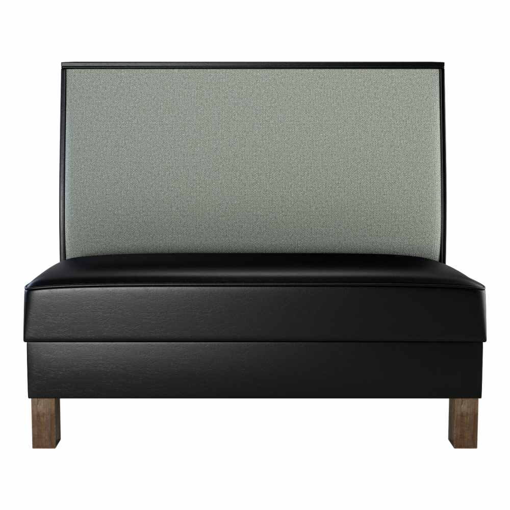 Plain-Back Booth with Wood Legs