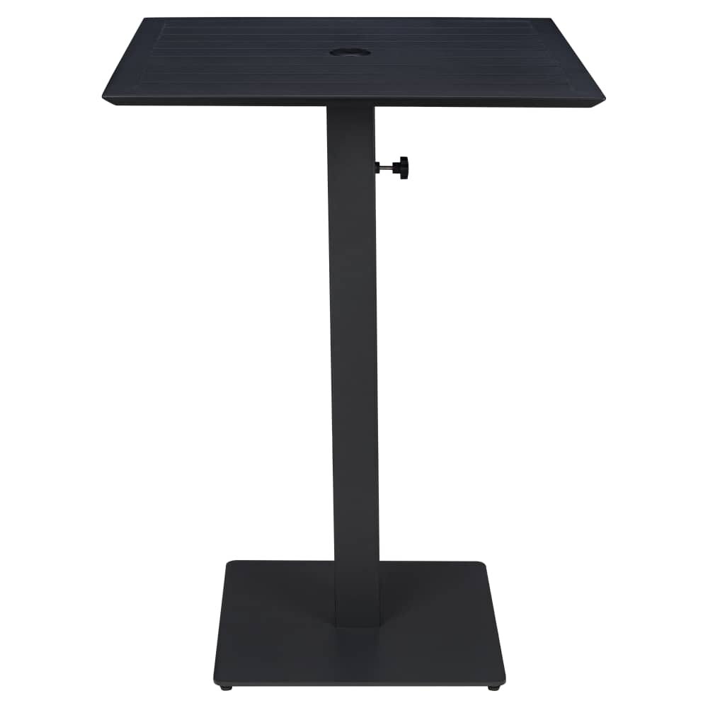 Ella Bar Table Set in Black with Umbrella Base