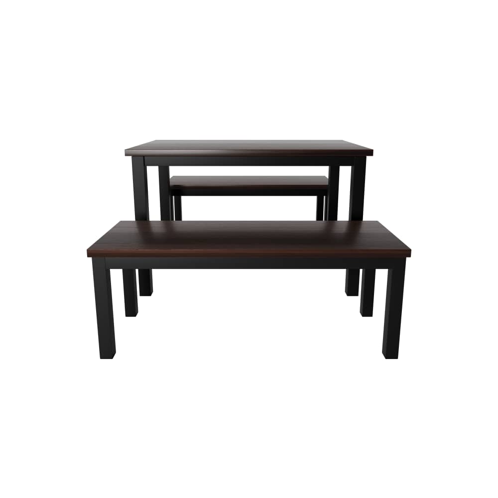 Bench: Ottis set of 2 Benches and solid wood table