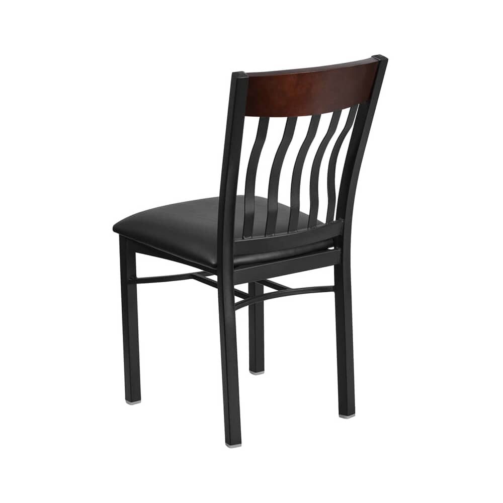 Metal Schoolhouse Chair with Wood Back