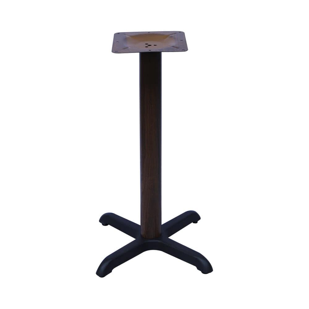 Wood Look X-Prong Table Base, Bar Height