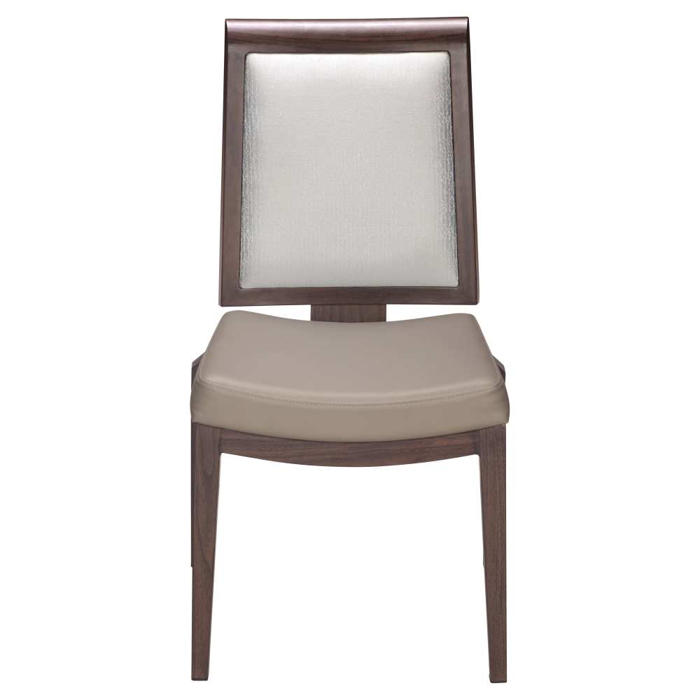 Cross back aluminum dining chair
