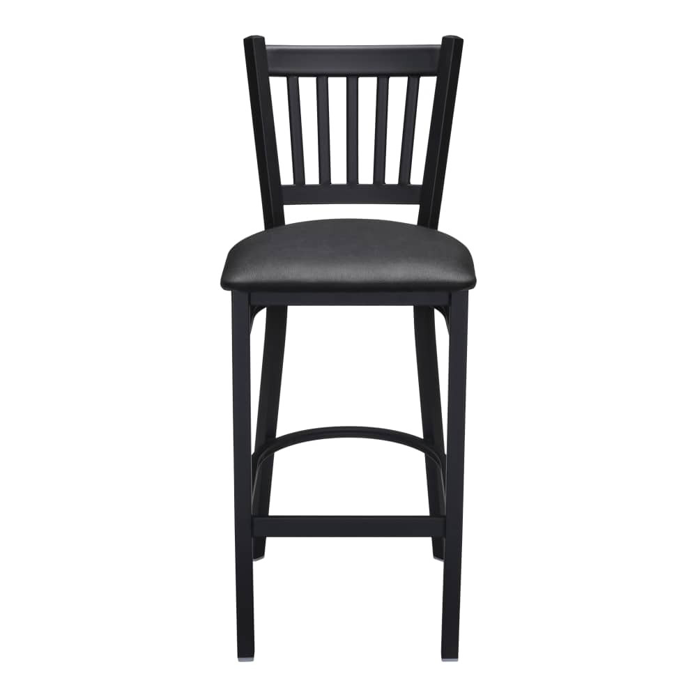 Slatted metal bar stool