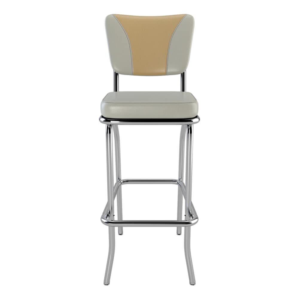 American V-Shape Metal Diner Bar Stool