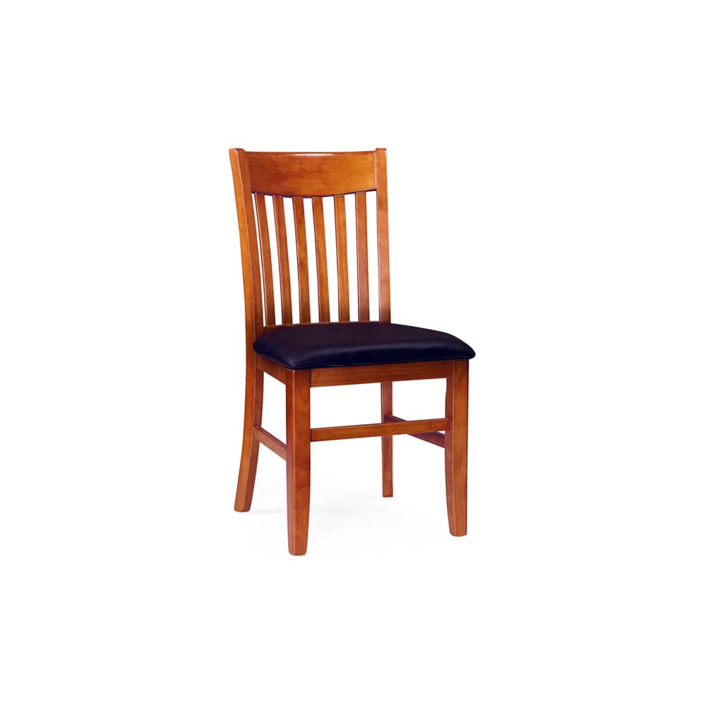 Slatted wood dining chair