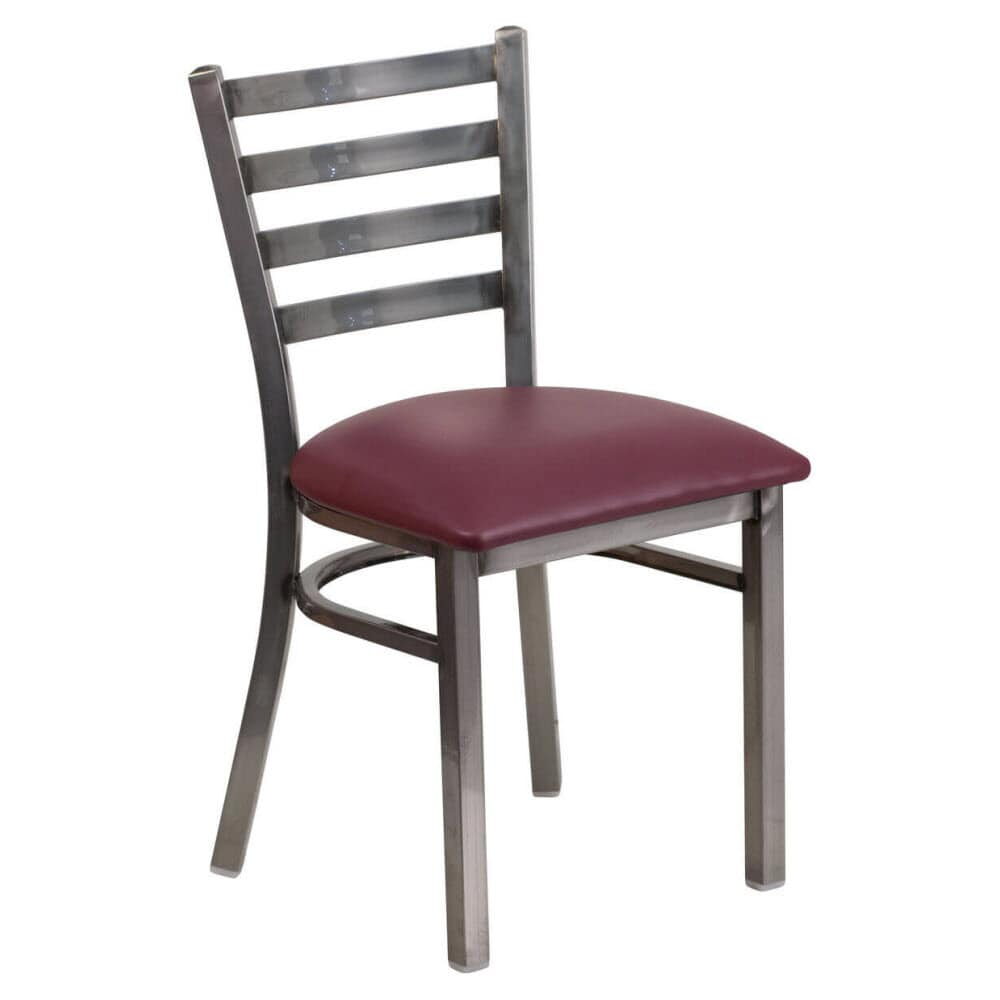 Clear Coat Metal Ladder-Back Chair