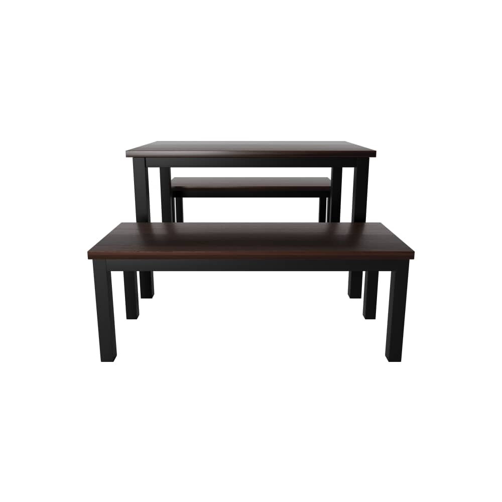 Ottis Set of 2 Benches and Solid Wood Table