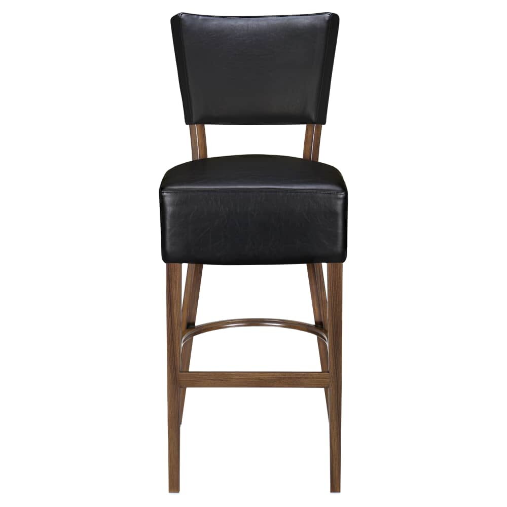 Lumme Padded Back Metal Bar Stool