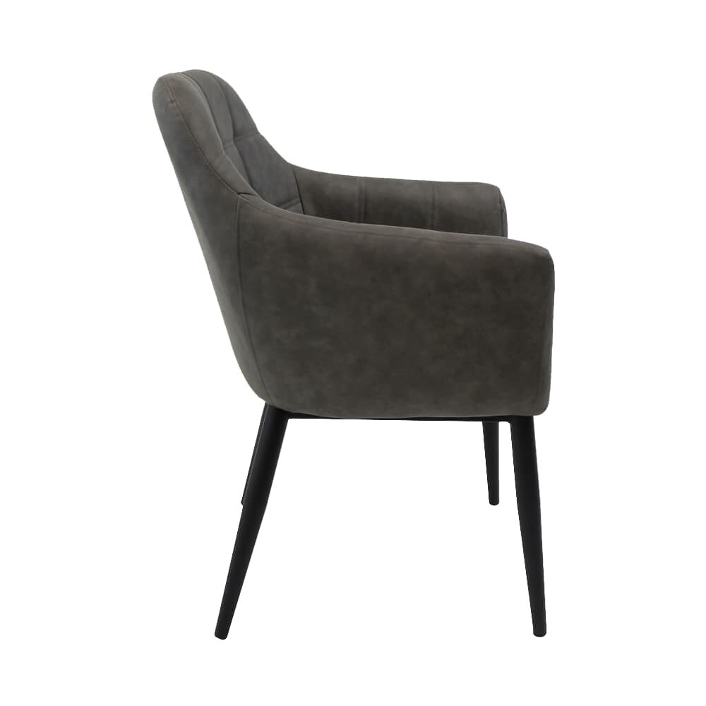 Dark Gray Vinyl Armchair
