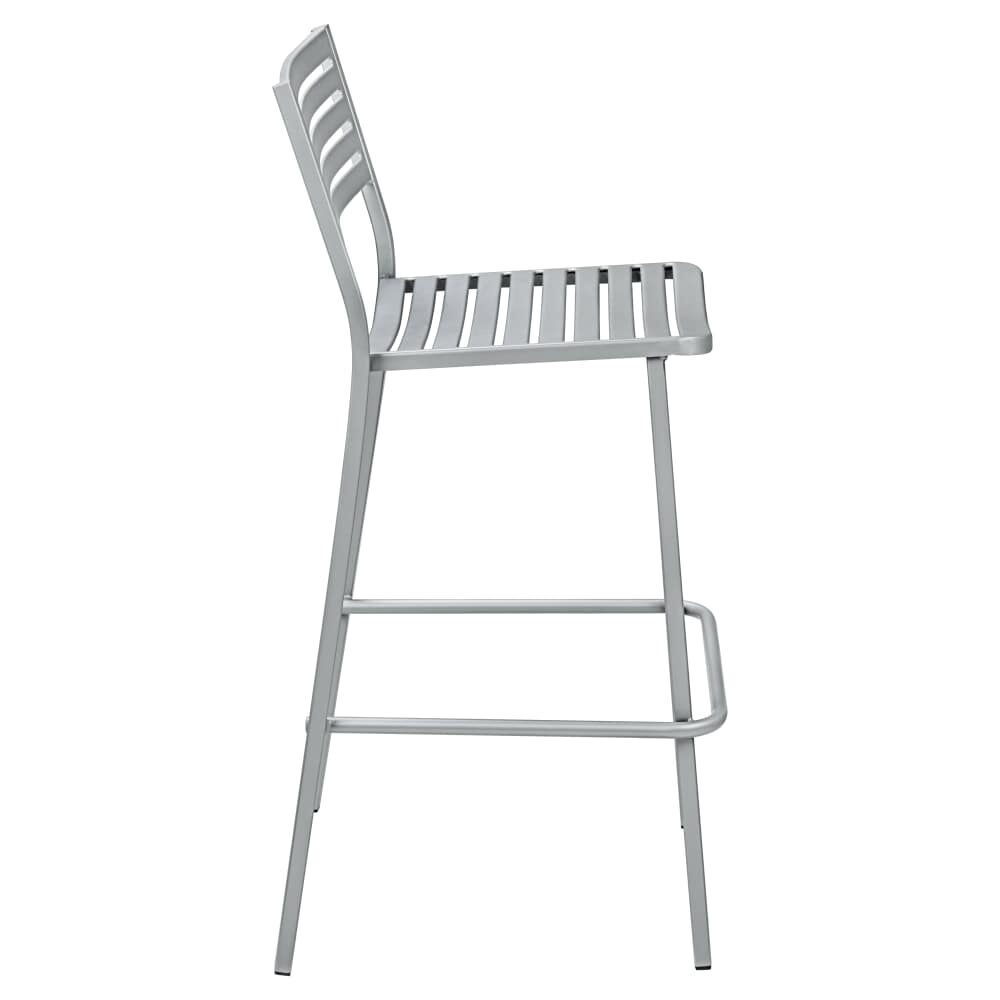 Ella Outdoor Bar Stool in Titanium Gray