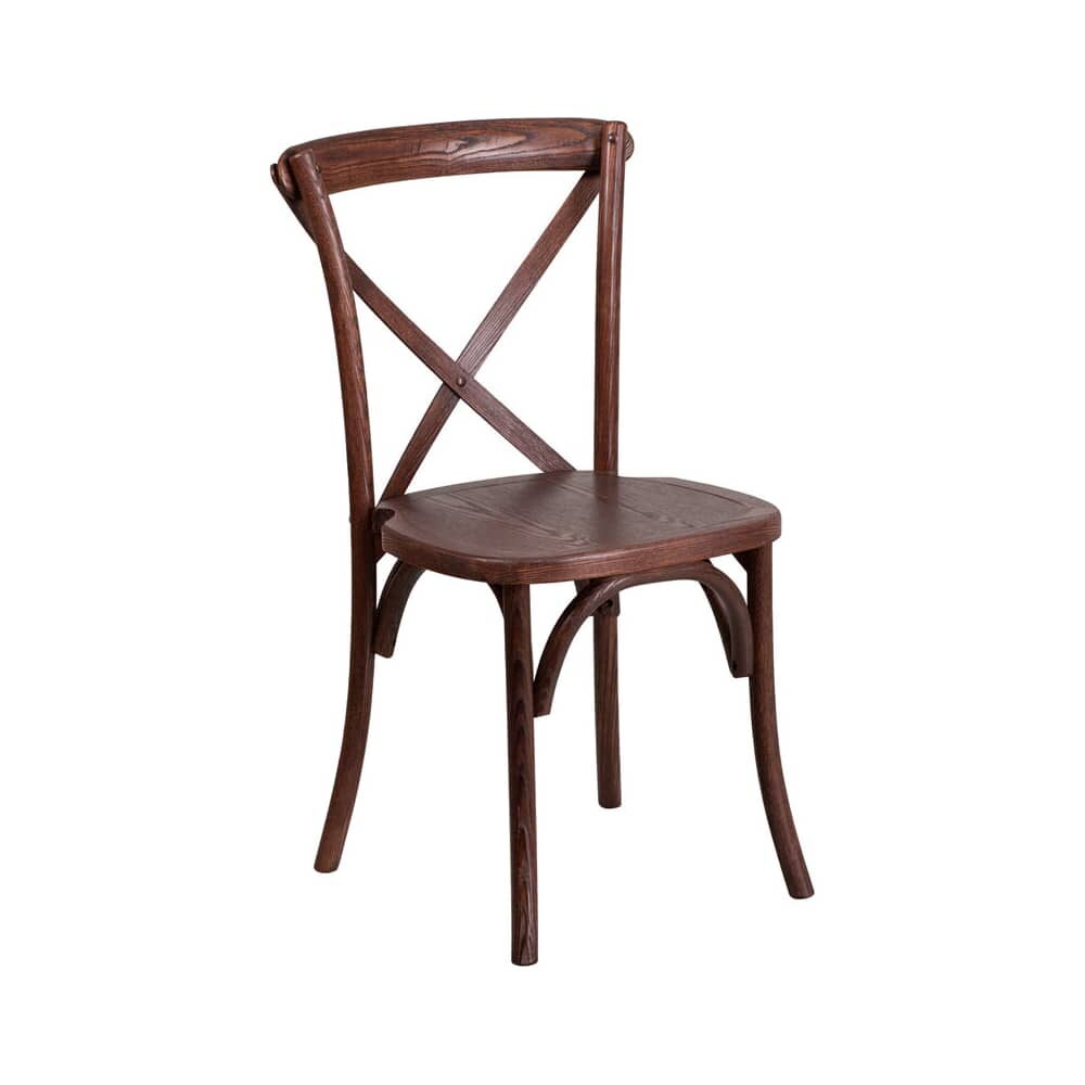 Stackable X-Back Wood Chair