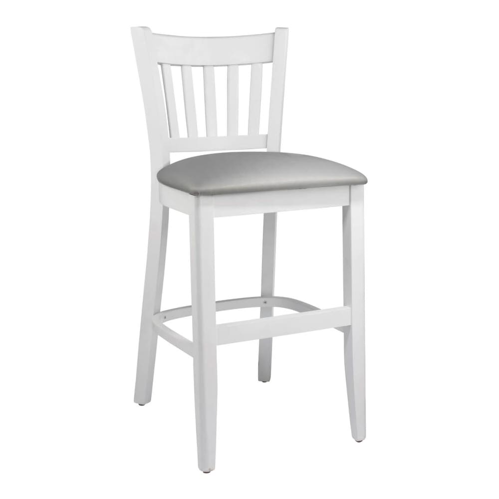 Slatted wood bar stool
