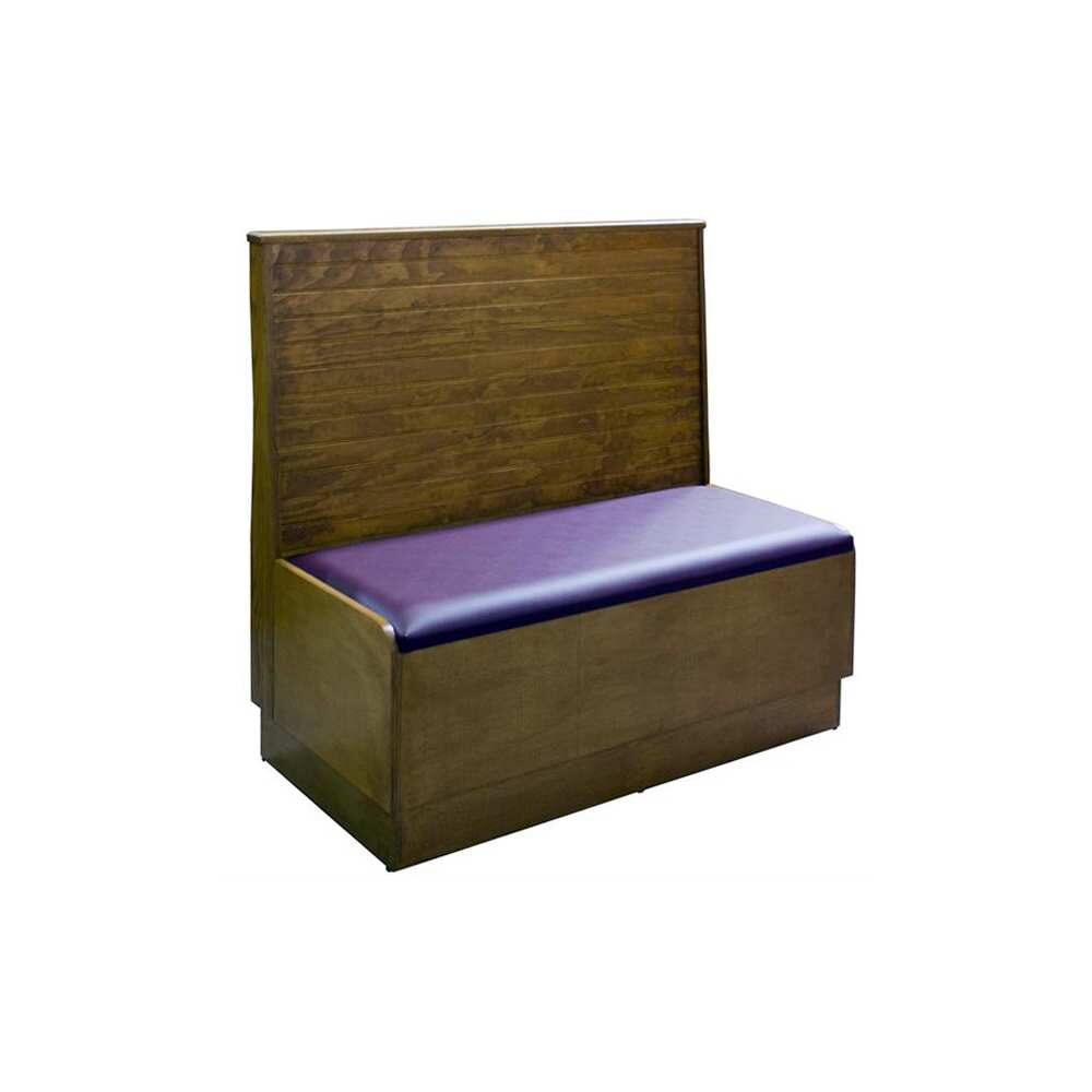 Wood Platform Booth with Bead Board Back
