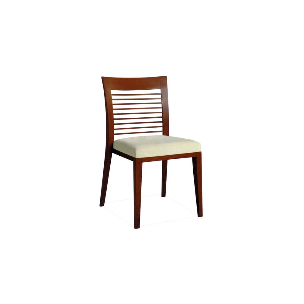 Ladder back wood dining chair