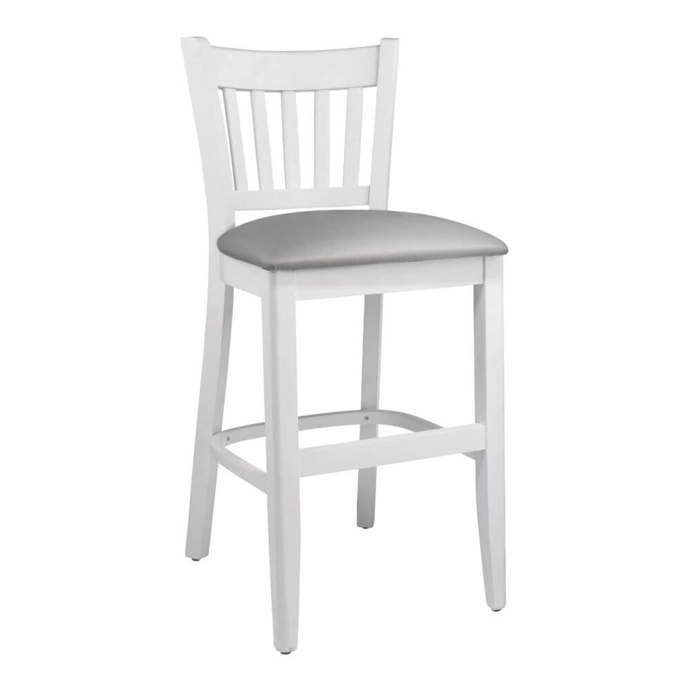 Vertical Slat Wood Counter Stool