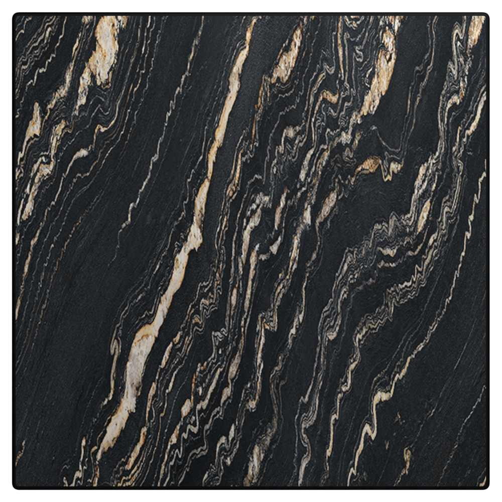 Midnight Marble Outdoor Resin Table Top with Phenolic Edge