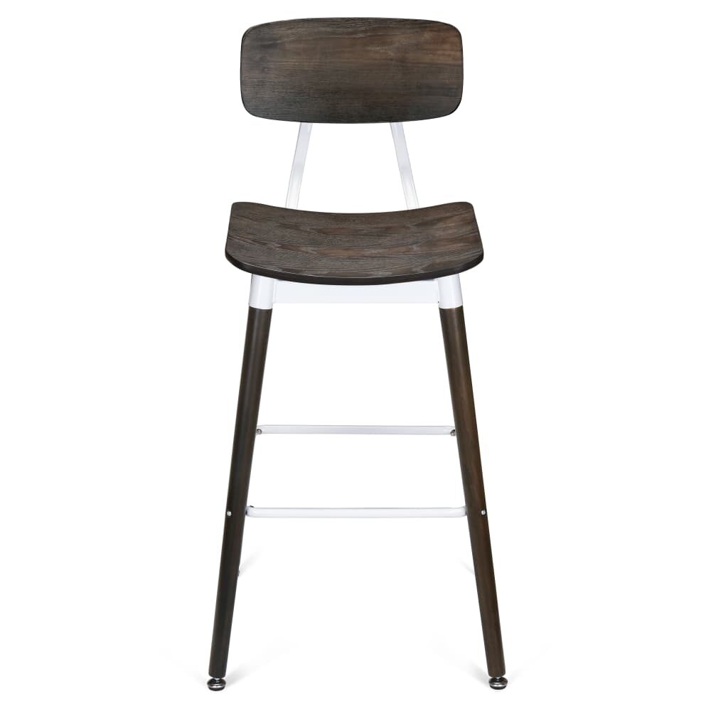 Slate White Metal Bar Stool