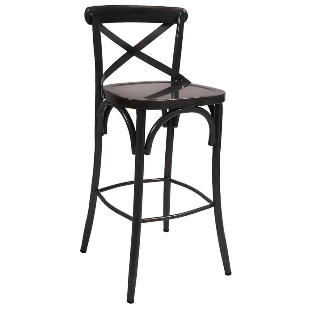 Classic X-Back Metal Bar Stool
