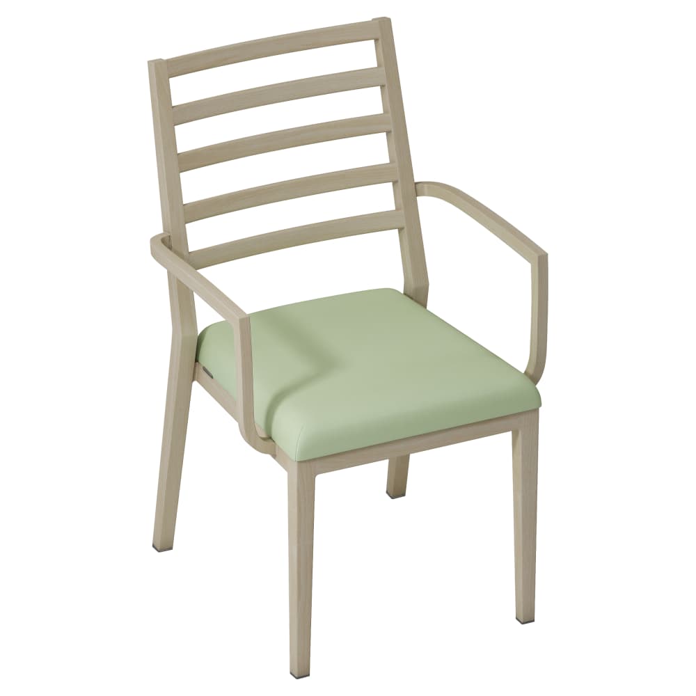 Ladder back aluminum dining chair