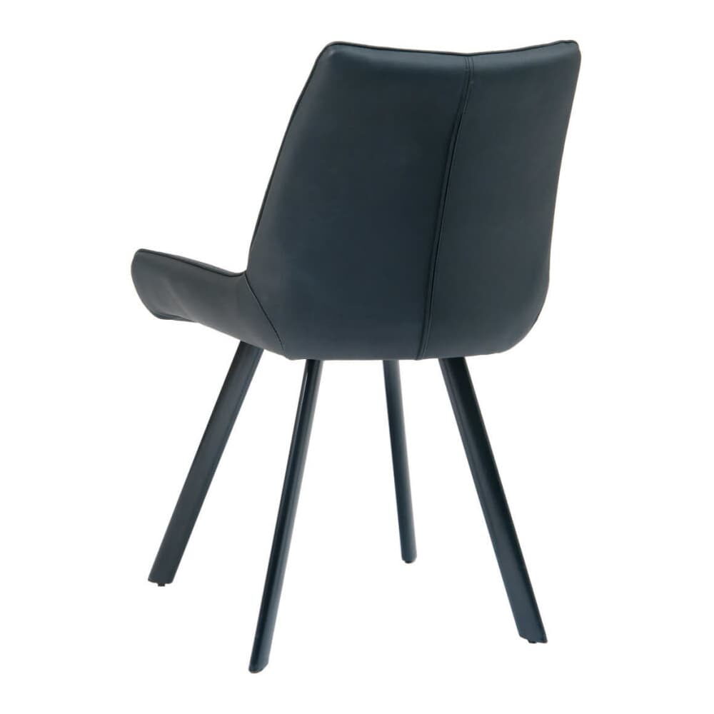 Sydney Padded Metal Chair with Black Vinyl Upholstery