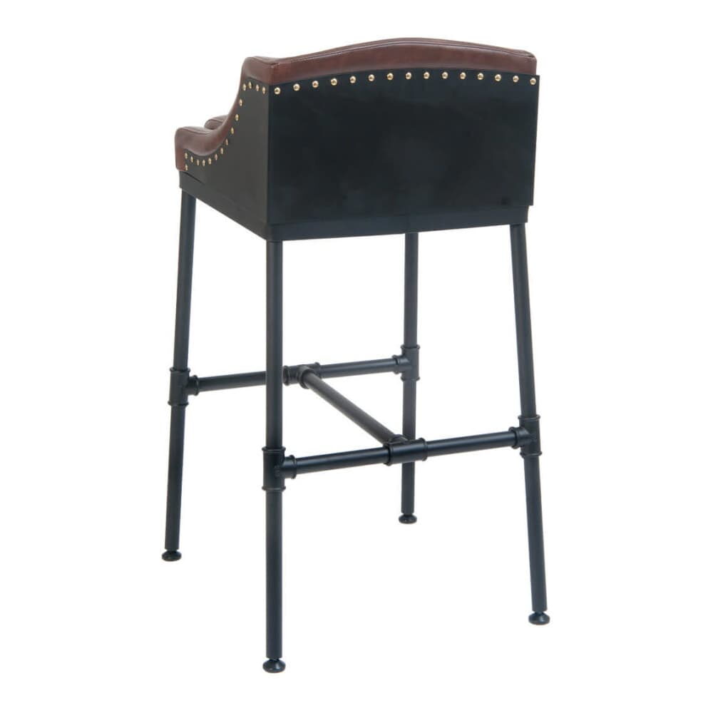 Tayla Brown Vinyl Metal Bar Stool