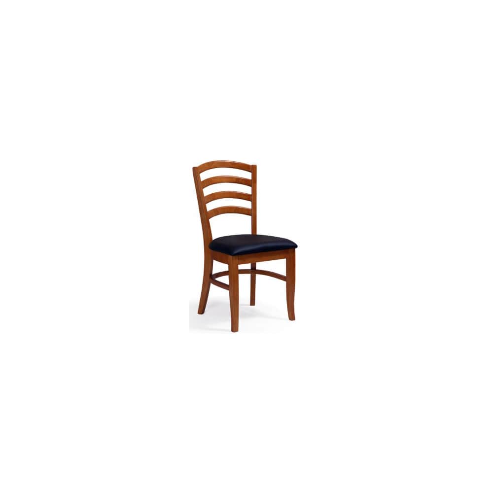 Ladder back wood dining chair