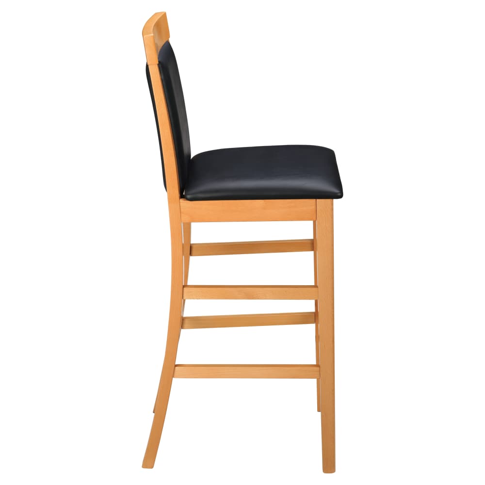 Upholstered wood bar stool