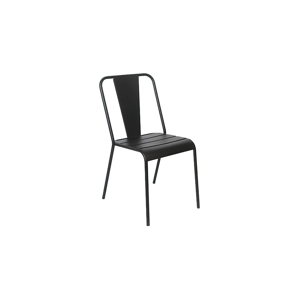 Dining chair: Black iron outdoor
