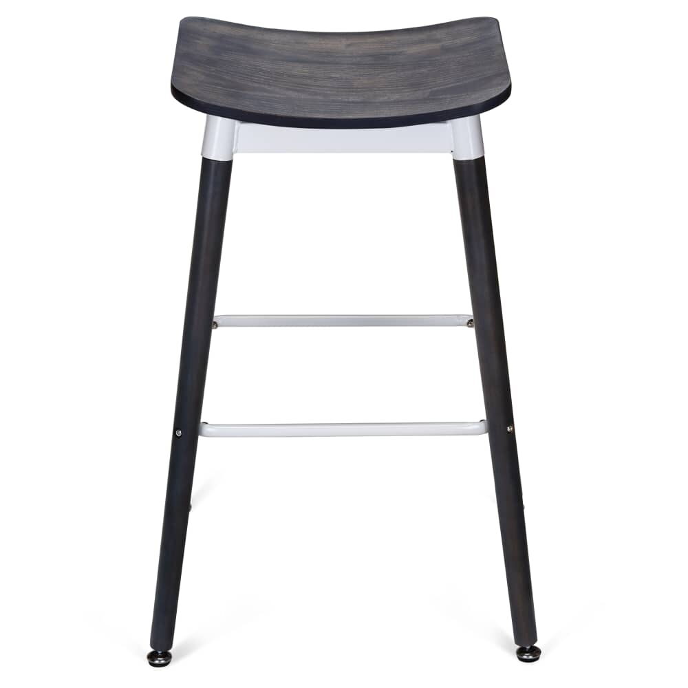 Slate White Backless Bar Stool