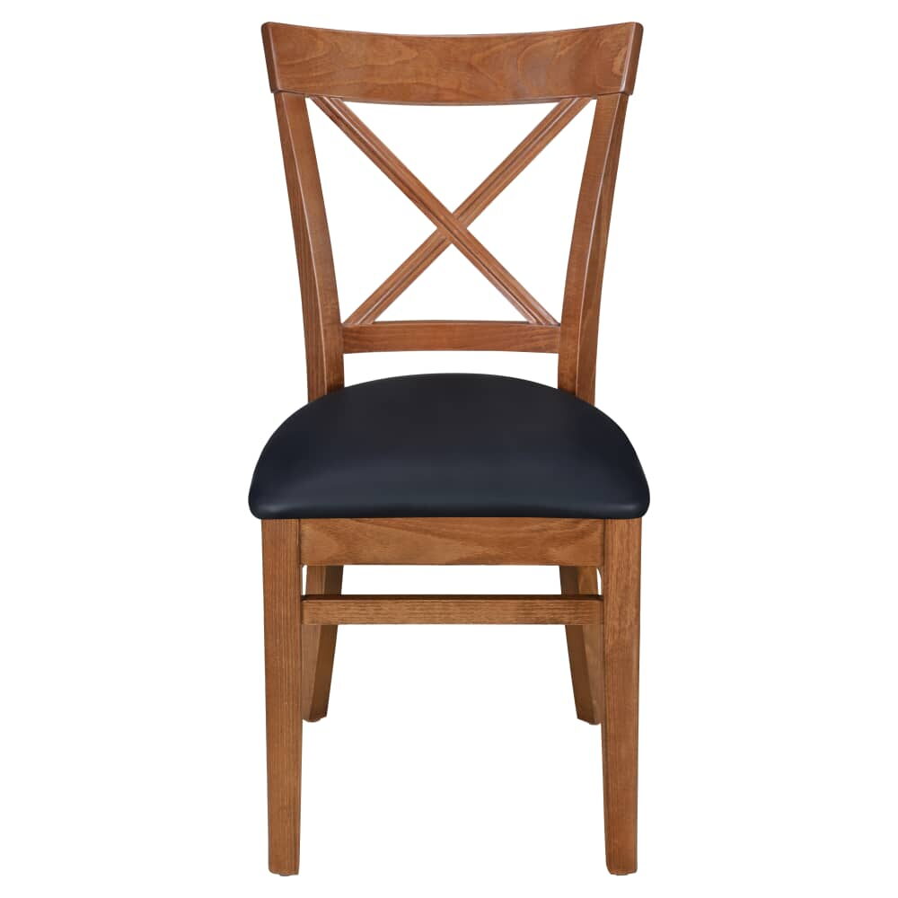 Cross-Back Wood Chair