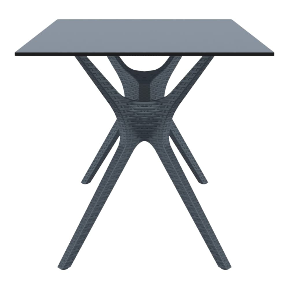 Wicker-Look Outdoor Table Set with Laminate Top