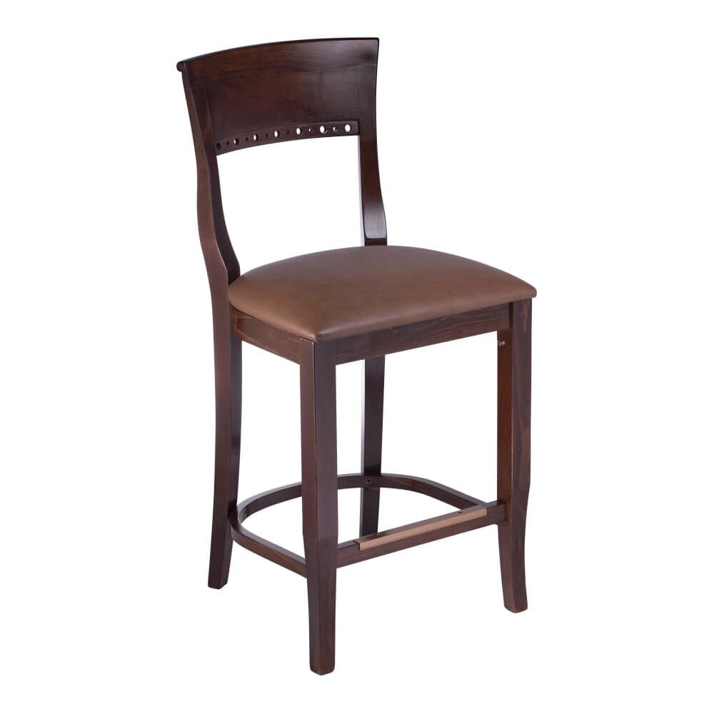 Biedermeier Wood Counter Stool
