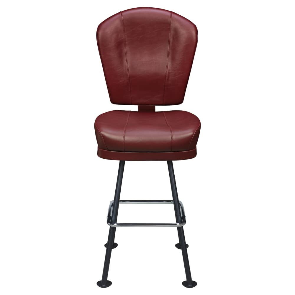 Lusso 3-Channel Casino Bucket Bar Stool with Arched-Oval Frame