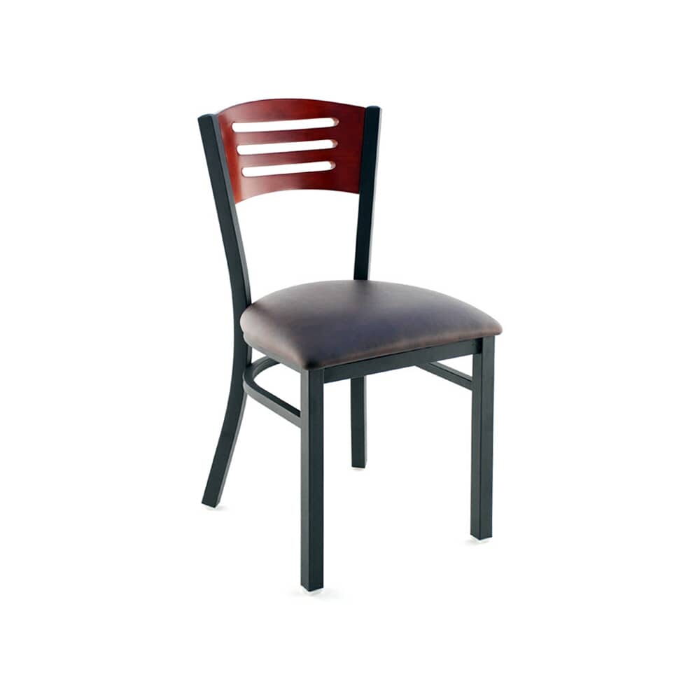 3 Slats Back Metal Chair