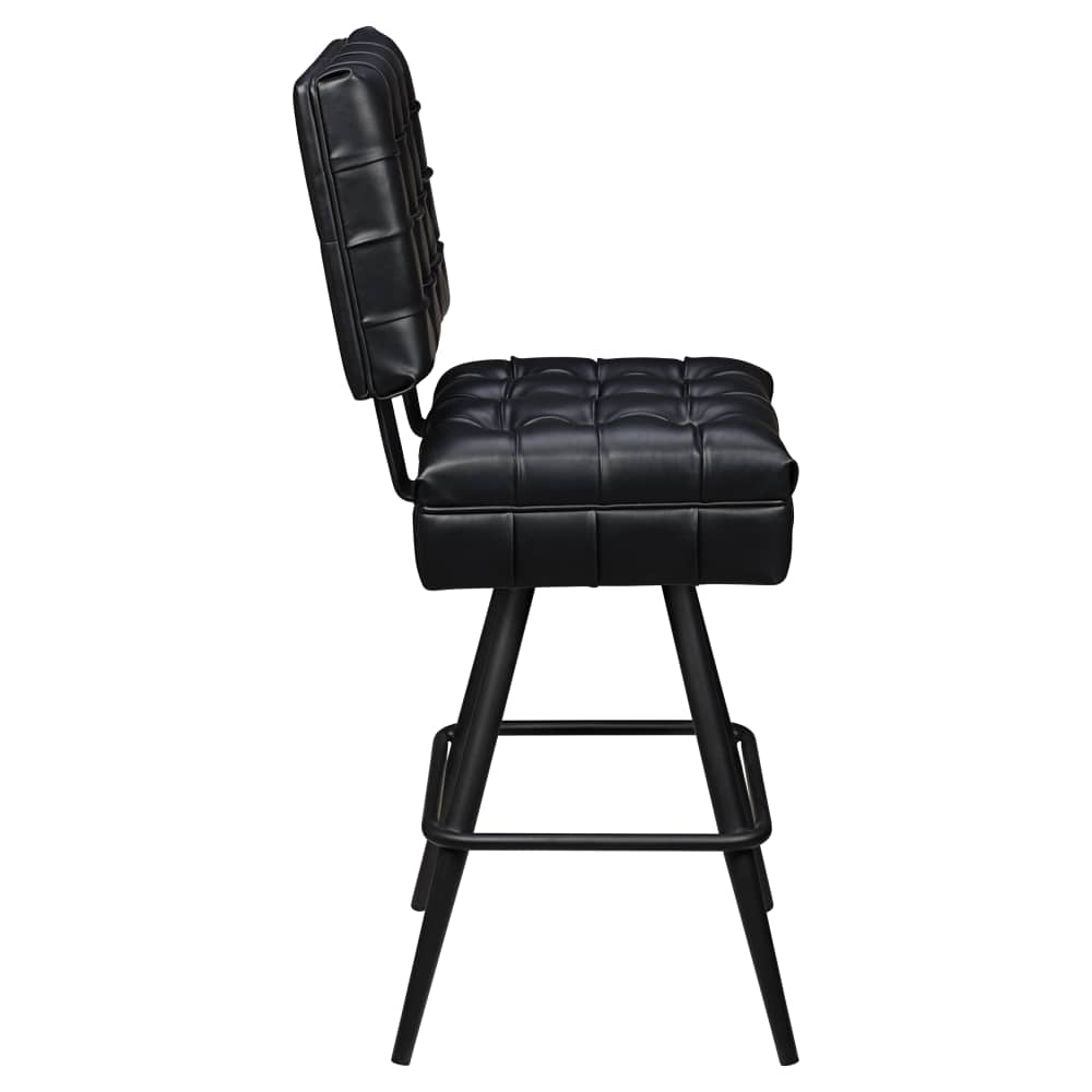 Tufted square bar stool