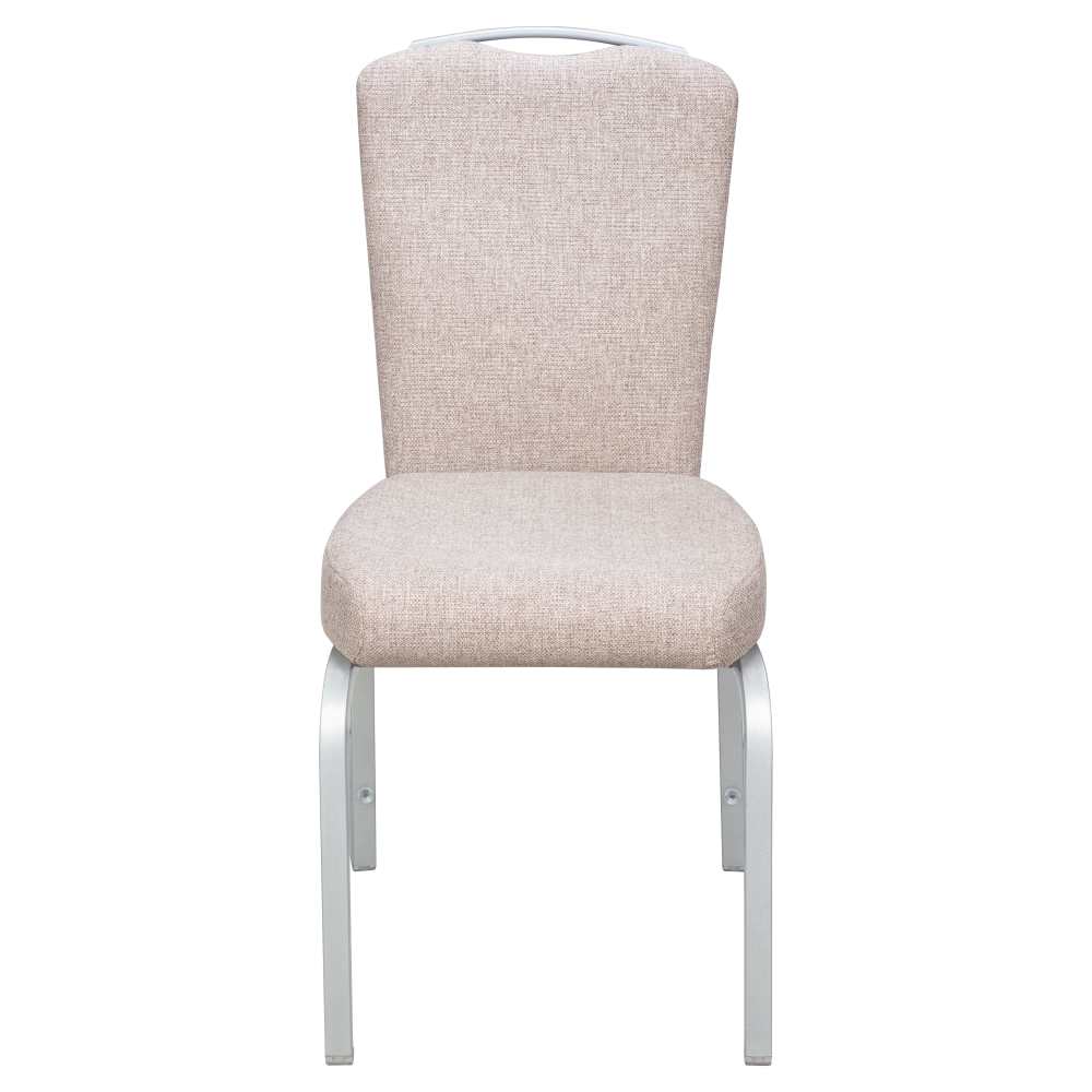 Cross back aluminum dining chair