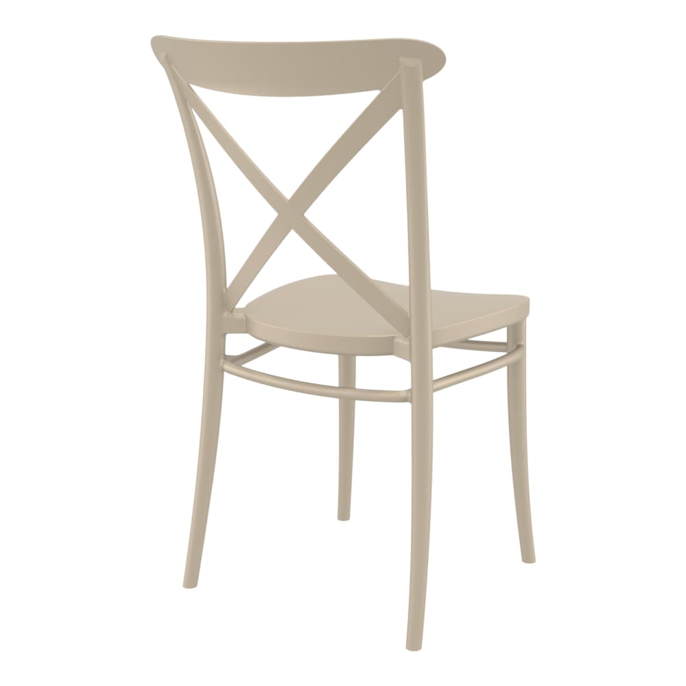 Cross back resin patio furniture